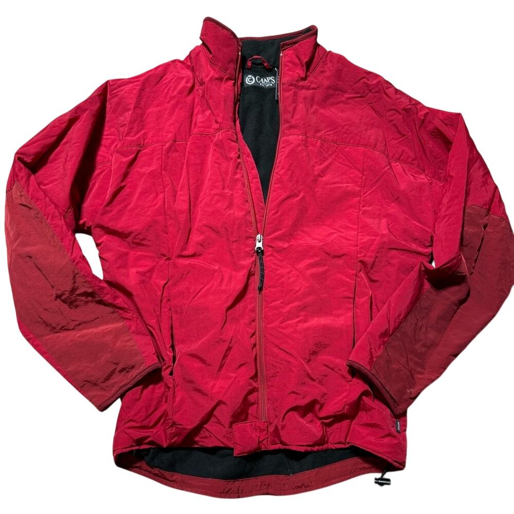 Ralph Lauren Chaps Women’s Jacket Size Small Red Zip Up Nylon and Polyester